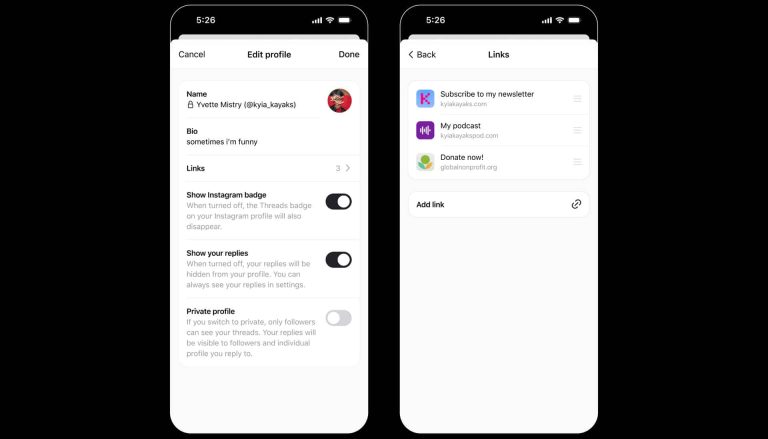 Les threads vous permet désormais d&rsquo;insérer plusieurs liens dans le profil. Voici ce qui change pour les créateurs et la marque