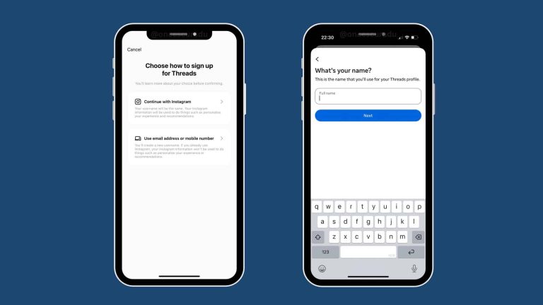 Les comptes de threads arrivent sans Instagram