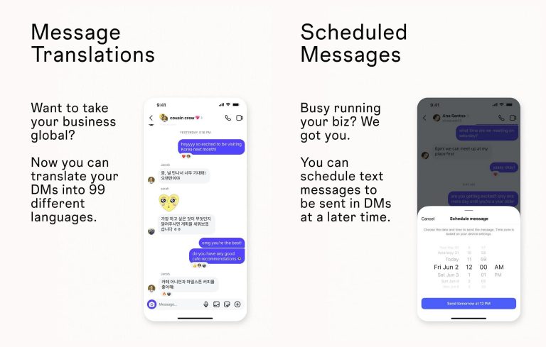Instagram lance de nouveaux outils pour les entreprises: traductions automatiques et messages d&rsquo;envoi programmé