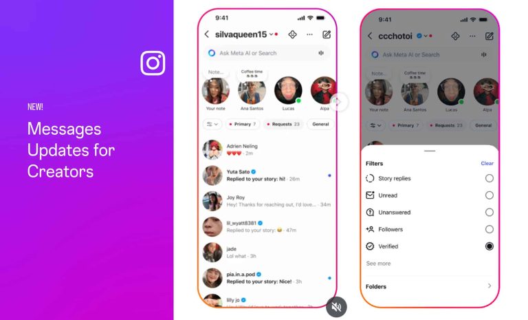 Instagram ajoute des filtres et des dossiers pour une gestion plus simple que DM