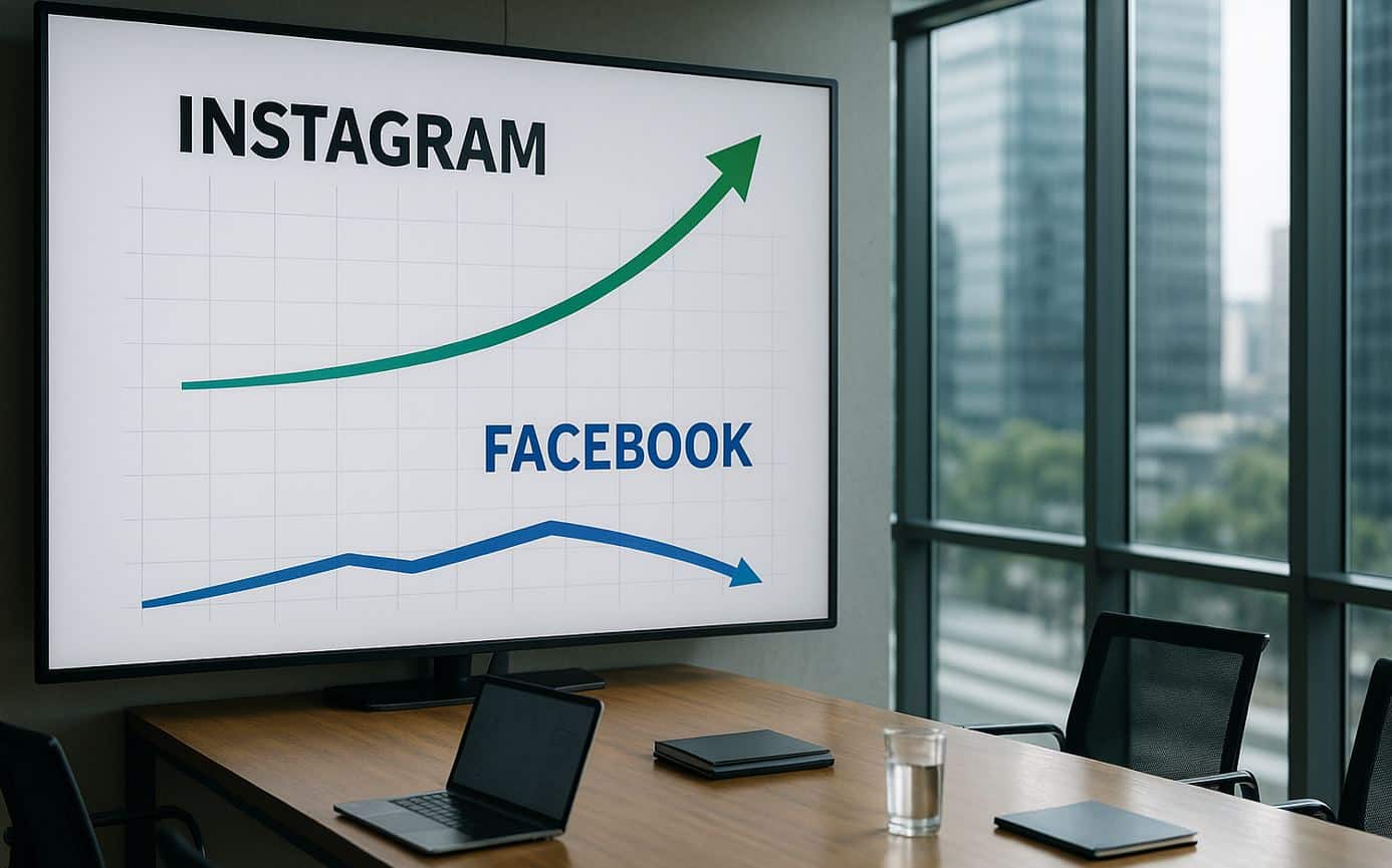 Instagram grandit dix fois plus que Facebook en Europe