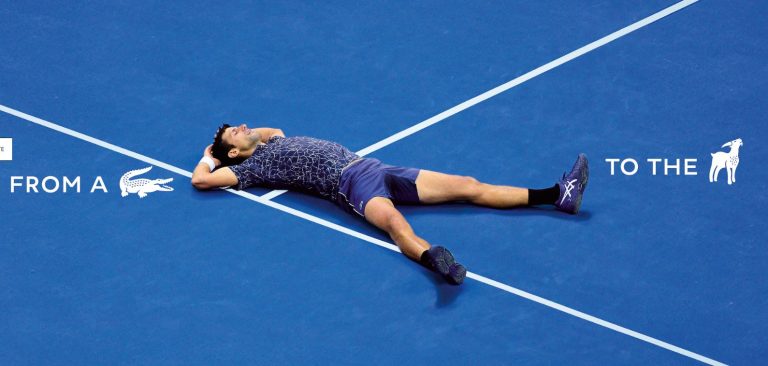 Le crocodile de Lacoste devient une chèvre pour rendre hommage à Djokovic