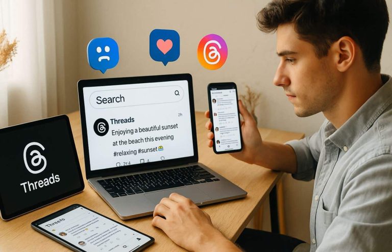 Les threads présentent la recherche de profils pour améliorer la découverte du contenu