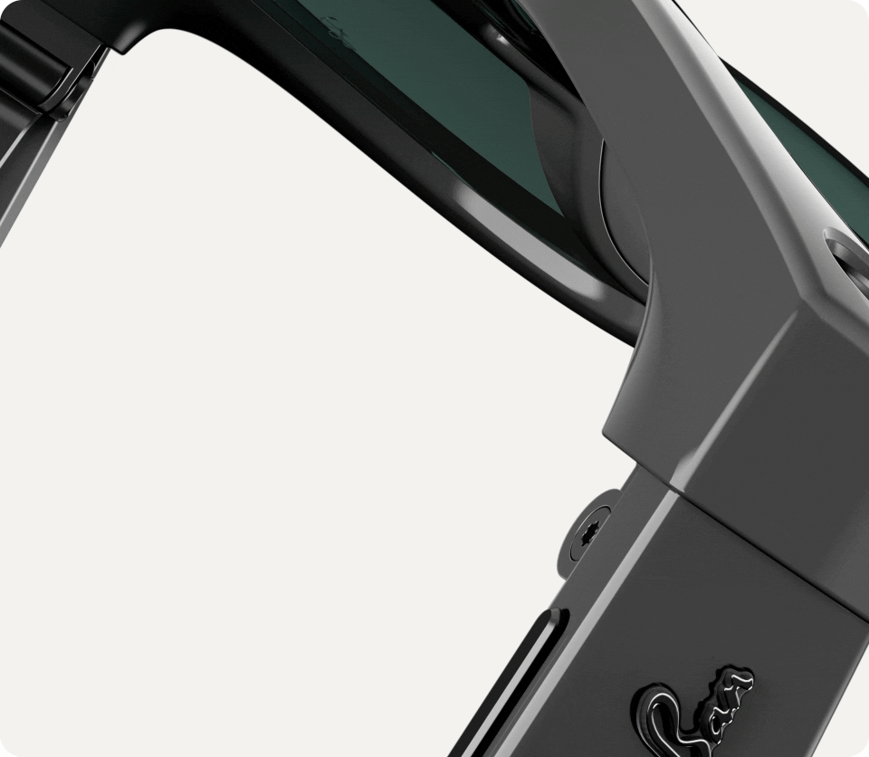 GIF de RBM Gen 2 Lunettes en mouvement sur fond blanc Ray-Ban Meta (Gen 2) 