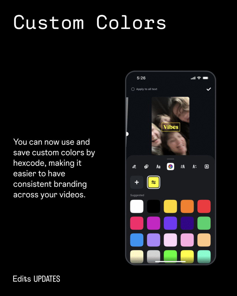 COULEURS PERSONNALISÉES SUR LES MODIFICATIONS