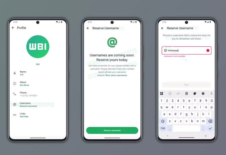 WhatsApp lance des noms d&rsquo;utilisateur sans numéro de téléphone