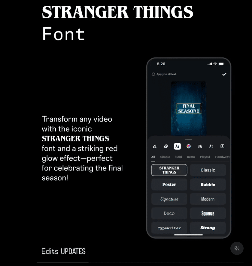 nouvelle police Stranger Things dans les méta-modifications
