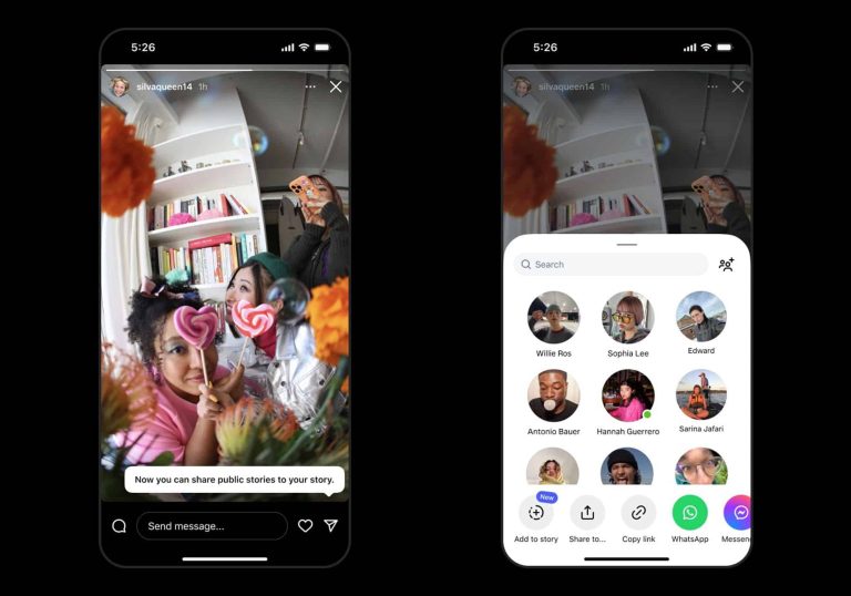 Vous pouvez désormais partager des histoires Instagram
