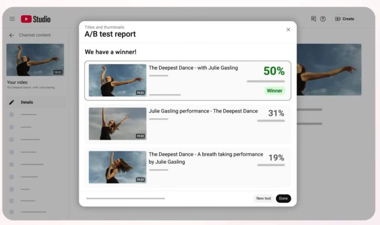YouTube étend les tests A/B des titres : la fonction est proposée à tous les créateurs avec des outils plus avancés
