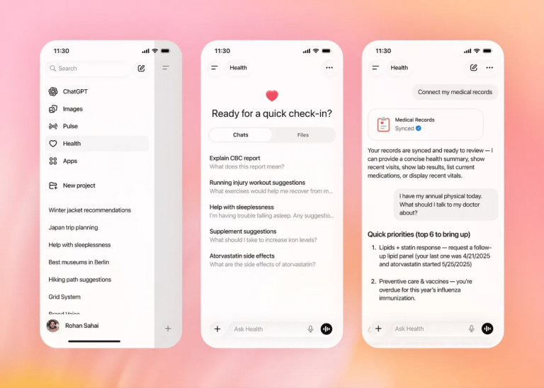 OpenAI lance ChatGPT Health : vous pouvez désormais télécharger vos dossiers de santé