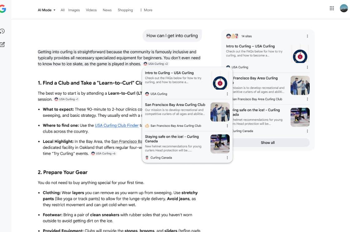 Google rend les liens plus visibles sur les aperçus de l'IA