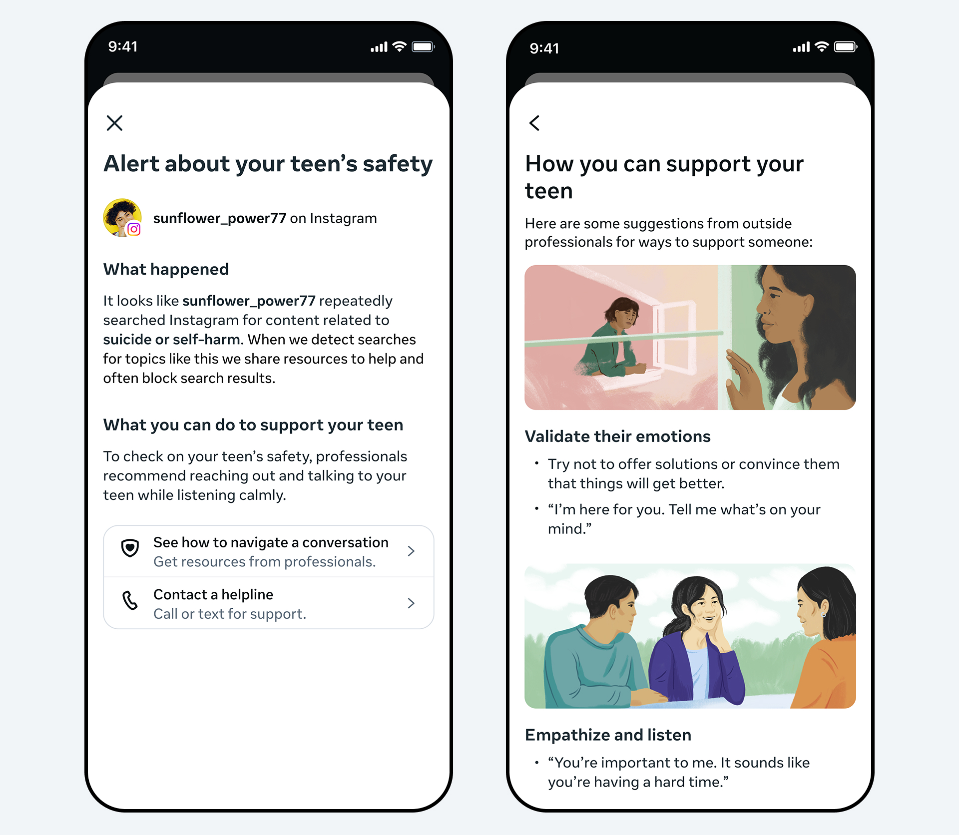 Notification aux parents YU