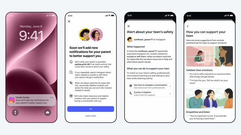 Instagram alertera les parents si les adolescents recherchent du contenu sur l&rsquo;automutilation