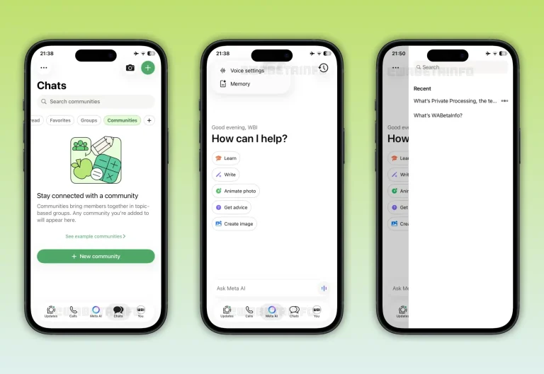 WhatsApp présente une nouvelle section dédiée à MetaAI