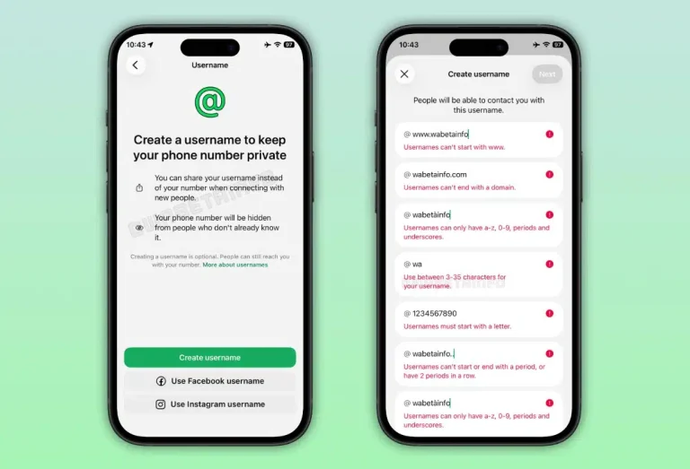 WhatsApp introduit des noms d&rsquo;utilisateur pour discuter sans numéro de téléphone