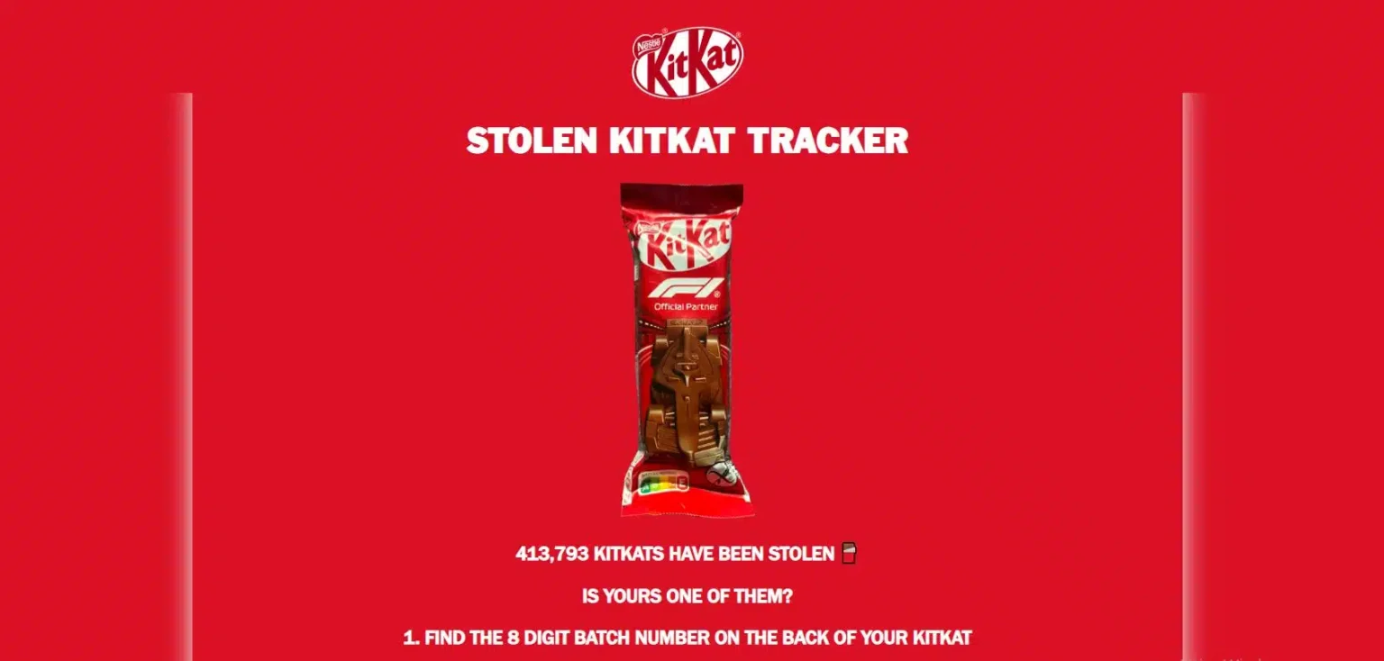 KitKat lance un tracker pour savoir si votre snack fait partie du grand vol