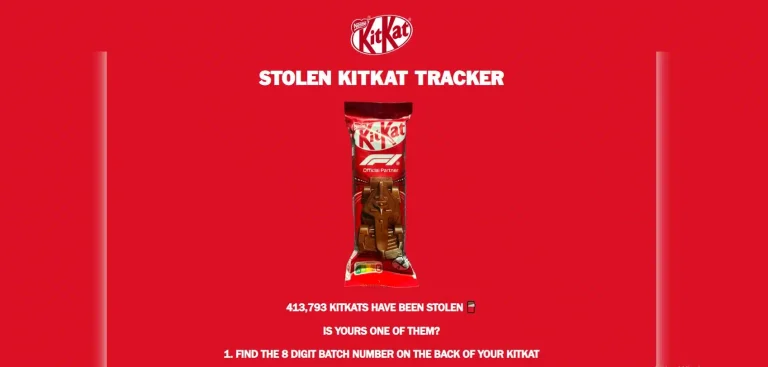 KitKat lance un tracker pour savoir si votre snack fait partie du grand vol